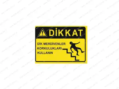 Dikkat Dik Merdivenler Korkuluklar Kullann