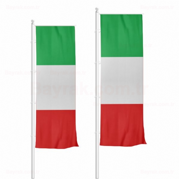 İtalya Dikey Çekilen Bayrak