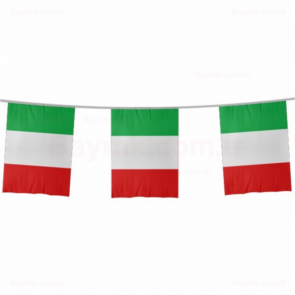 İtalya İpe Dizili Bayrak