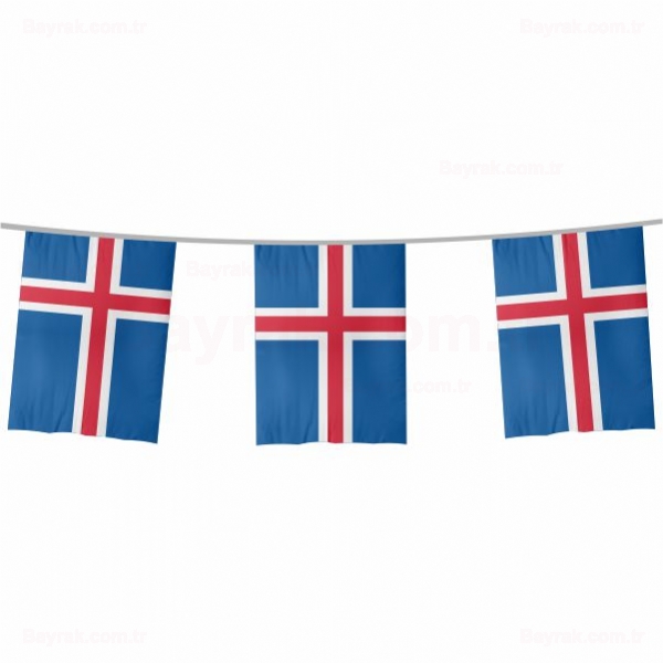 İzlanda İpe Dizili Bayrak