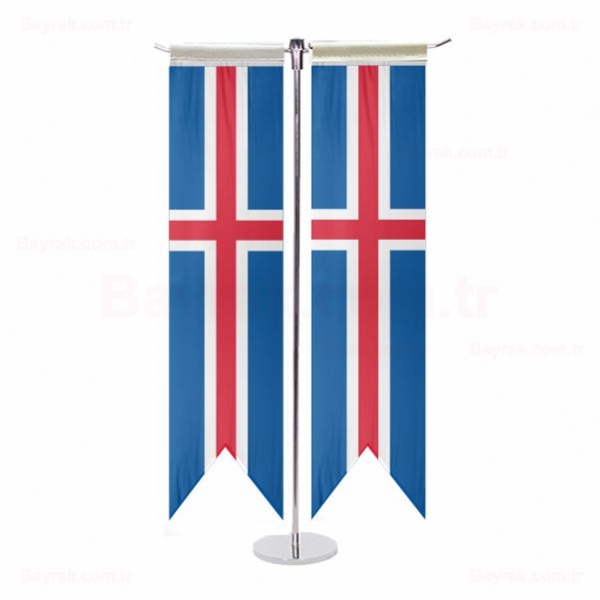 İzlanda Özel T Masa Bayrak