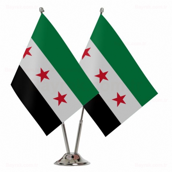 zgr Suriye Ordusu 2 li Masa Bayraklar