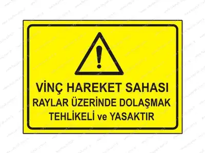 Vin Hareket Sahas Raylar zerinde Dolamak Tehlikeli ve Yasaktr Levhas